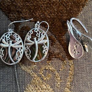 Silver Dragonfly Earrings both pair. One price.